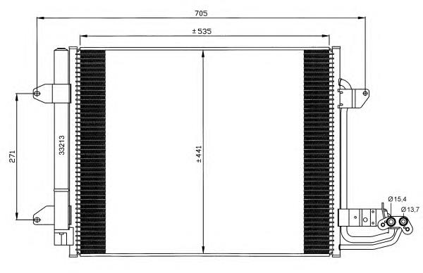 Radiador de aparelho de ar condicionado 35521 NRF