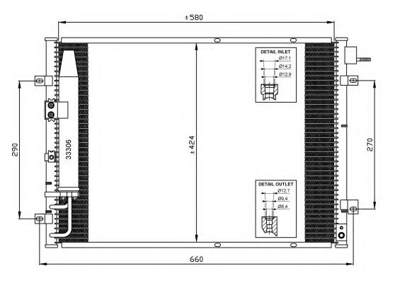 35515 NRF Radiador de aparelho de ar condicionado