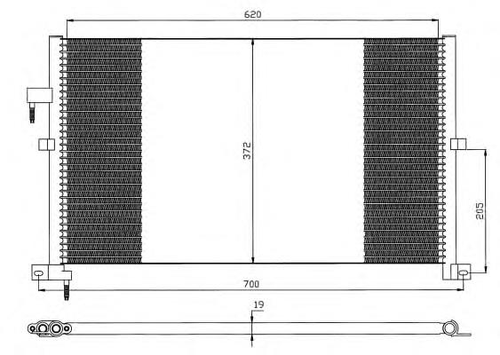 Radiador de aparelho de ar condicionado NRF 35525