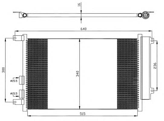 Radiador de aparelho de ar condicionado 35499 NRF