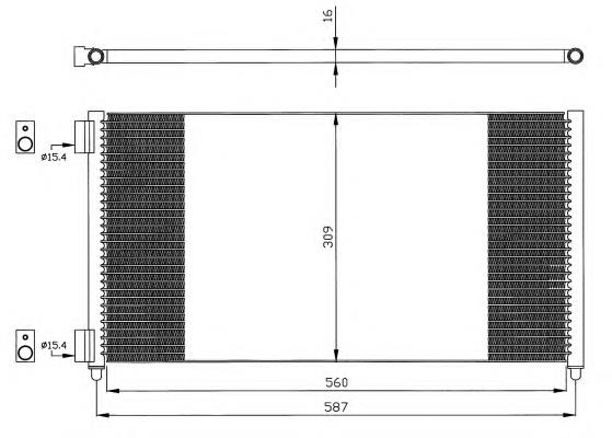 35496 NRF Radiador de aparelho de ar condicionado