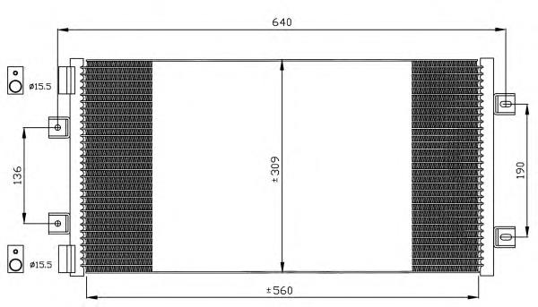 Radiador de aparelho de ar condicionado 35492 NRF