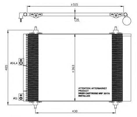 Radiador de aparelho de ar condicionado 35843 NRF