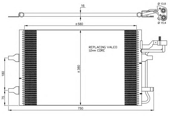 35842 NRF Radiador de aparelho de ar condicionado