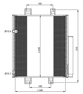 Radiador de aparelho de ar condicionado NRF 35853
