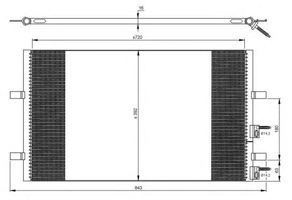 Radiador de aparelho de ar condicionado NRF 35846