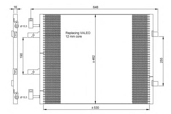 Radiador de aparelho de ar condicionado 35845 NRF