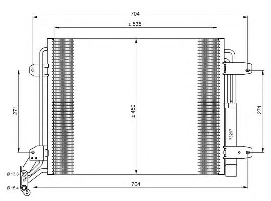 35848 NRF Radiador de aparelho de ar condicionado