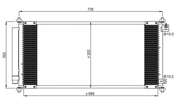 35791 NRF Radiador de aparelho de ar condicionado