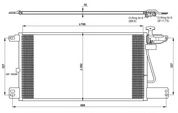 Radiador de aparelho de ar condicionado NRF 35790