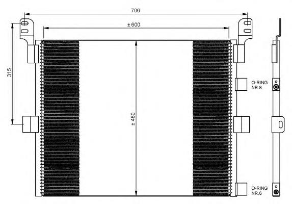 Radiador de aparelho de ar condicionado NRF 35788