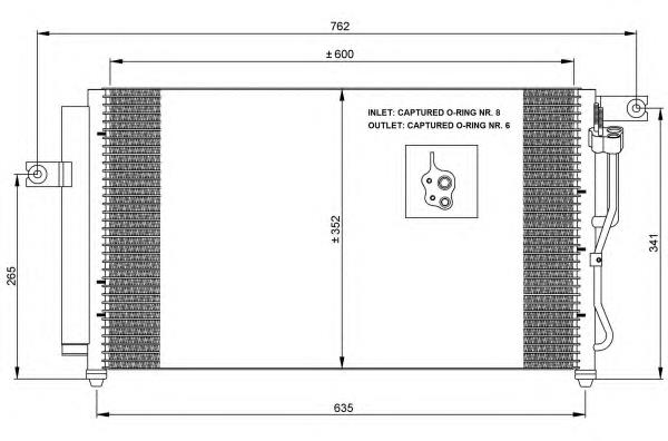 CD810522 Koyorad Radiador de aparelho de ar condicionado