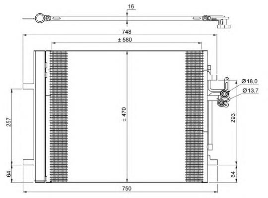 35884 NRF Radiador de aparelho de ar condicionado