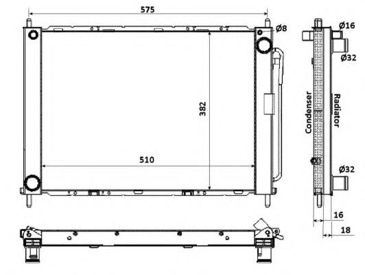 Radiador de aparelho de ar condicionado NRF 35886