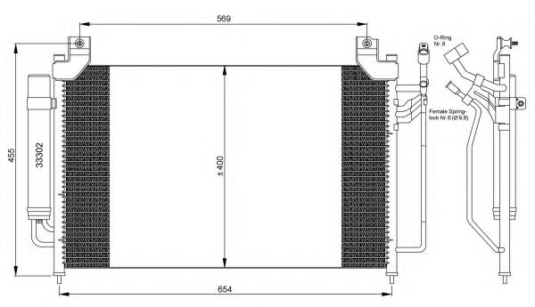 35881 NRF Radiador de aparelho de ar condicionado