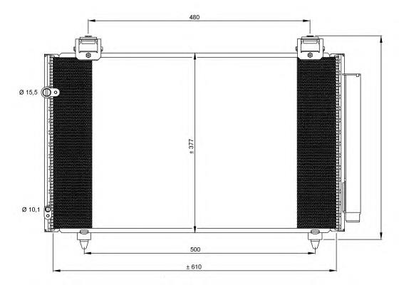 Radiador de aparelho de ar condicionado NRF 35861