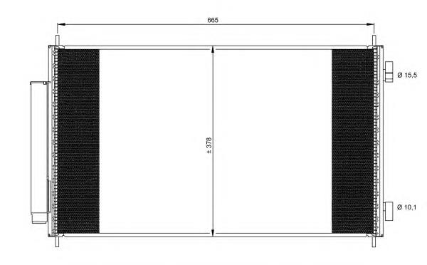 Radiador de aparelho de ar condicionado 80110SWYG01 Honda