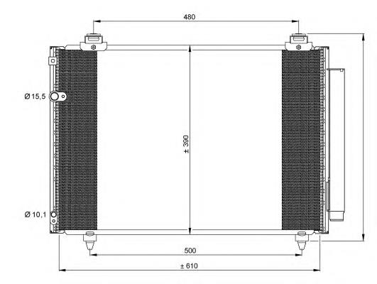 Radiador de aparelho de ar condicionado 35860 NRF