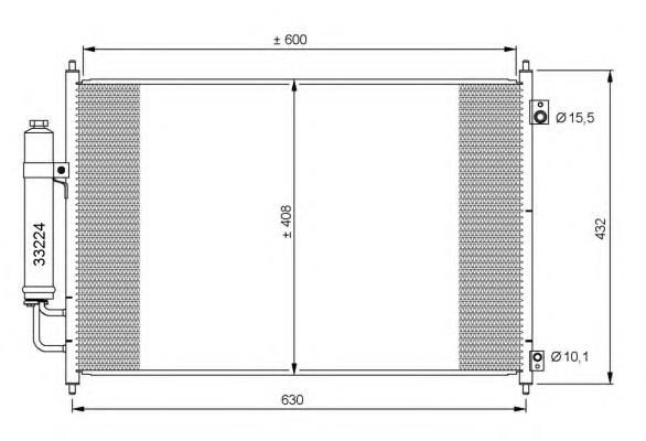 Radiador de aparelho de ar condicionado NRF 35873