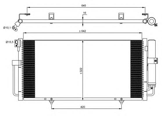 814063 VALEO Radiador de aparelho de ar condicionado