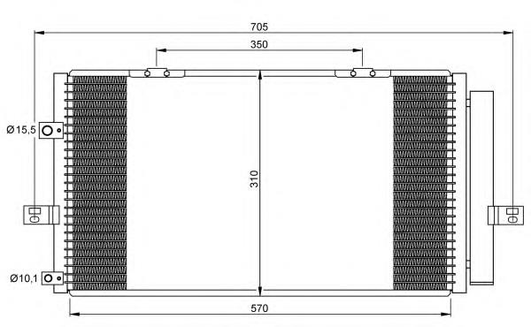 35659 NRF Radiador de aparelho de ar condicionado