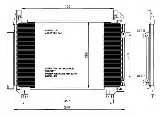 8846052130 Toyota Radiador de aparelho de ar condicionado