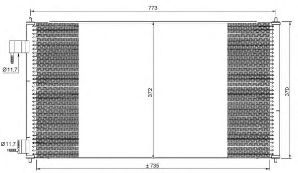 Radiador de aparelho de ar condicionado NRF 35681