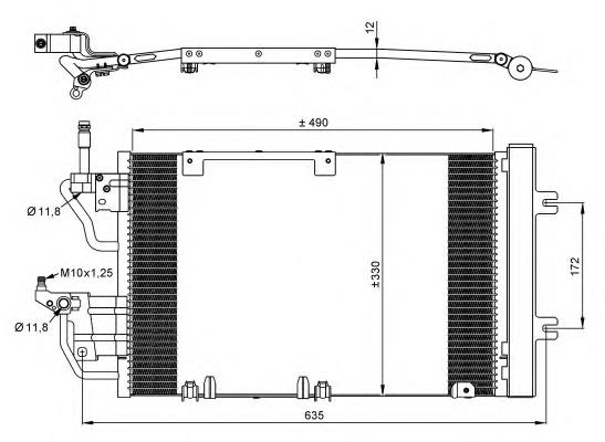 Radiador de aparelho de ar condicionado 35633 NRF
