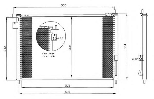 80110S6FE01 Honda Radiador de aparelho de ar condicionado