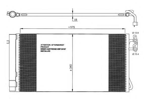 35773 NRF Radiador de aparelho de ar condicionado