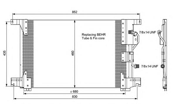1226081 Ford Radiador de aparelho de ar condicionado