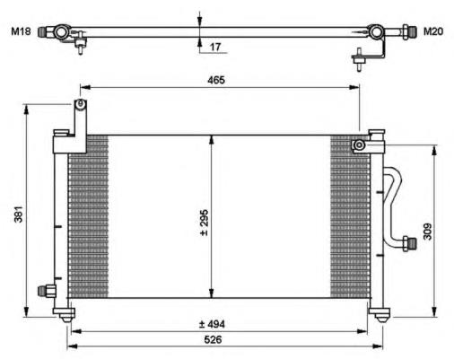 35765 NRF Radiador de aparelho de ar condicionado
