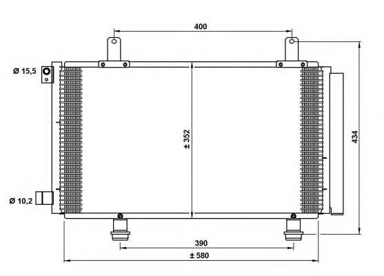 35782 NRF Radiador de aparelho de ar condicionado