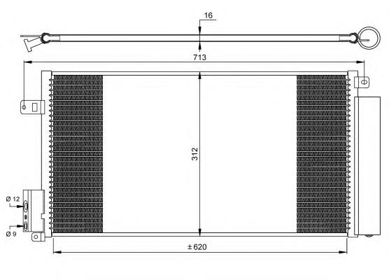 Radiador de aparelho de ar condicionado 35750 NRF