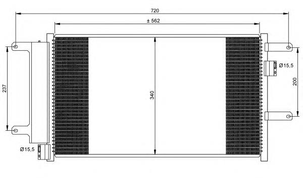 35751 NRF Radiador de aparelho de ar condicionado