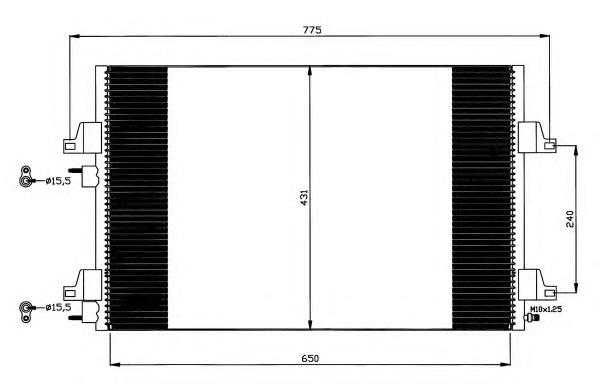 35749 NRF Radiador de aparelho de ar condicionado