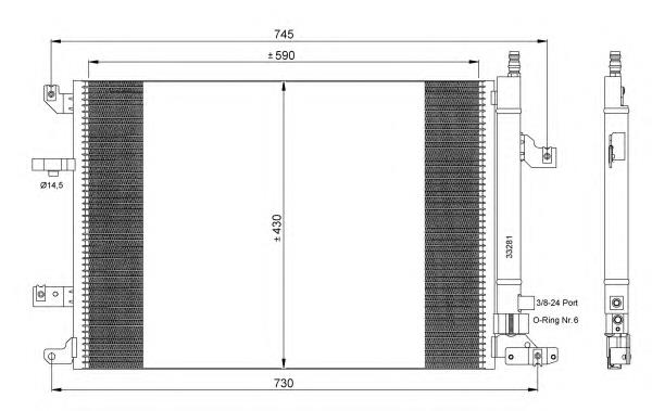 Radiador de aparelho de ar condicionado 35739 NRF