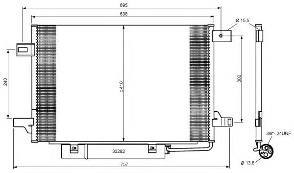 35758 NRF Radiador de aparelho de ar condicionado