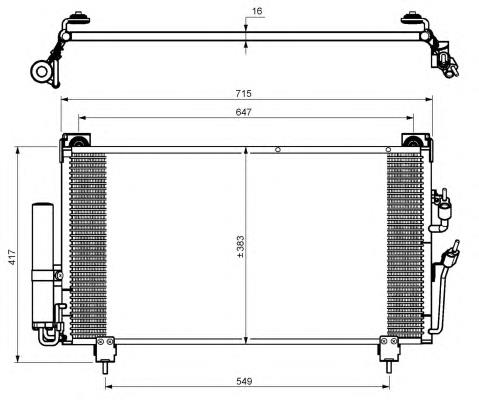 35755 NRF Radiador de aparelho de ar condicionado