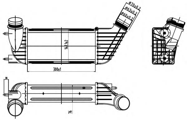 PEA4347 Peugeot/Citroen Radiador de intercooler