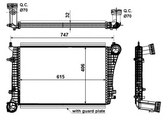 Radiador de intercooler NRF 30199