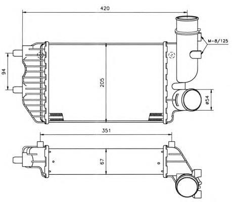 Radiador de intercooler NRF 30066A