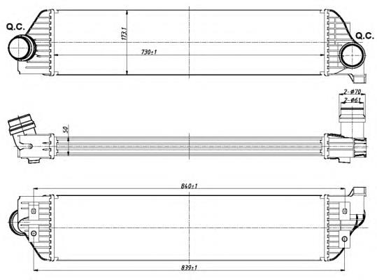 Radiador de intercooler NRF 30358