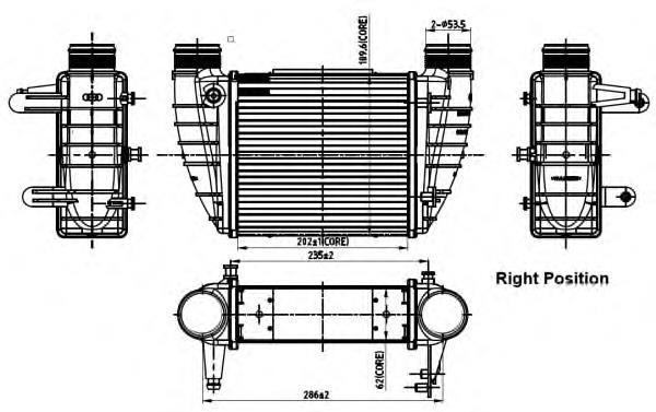 Compre 8E0145806M VAG Radiador de intercooler