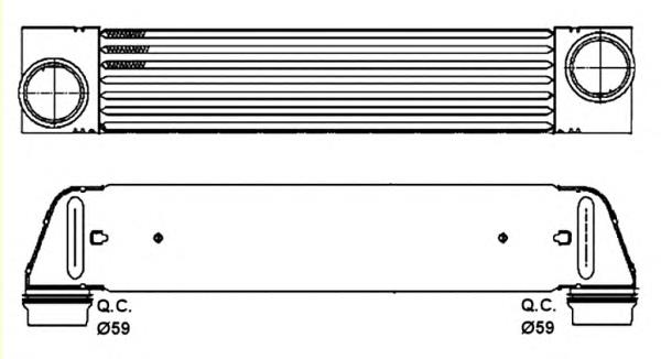 Radiador de intercooler 057005N Dasis