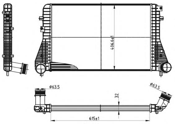 Radiador de intercooler NRF 30316