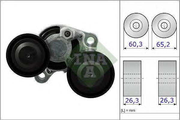 Reguladora de tensão da correia de transmissão 7810807 BMW