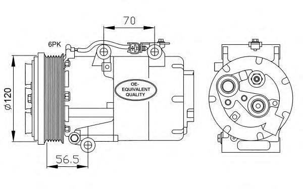 32250 NRF Compressor de aparelho de ar condicionado