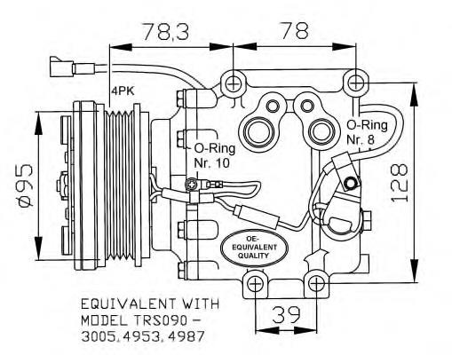 Compressor de aparelho de ar condicionado 090145024876 PSH