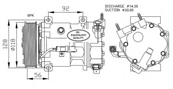 Compressor de aparelho de ar condicionado ACP546 Lucas